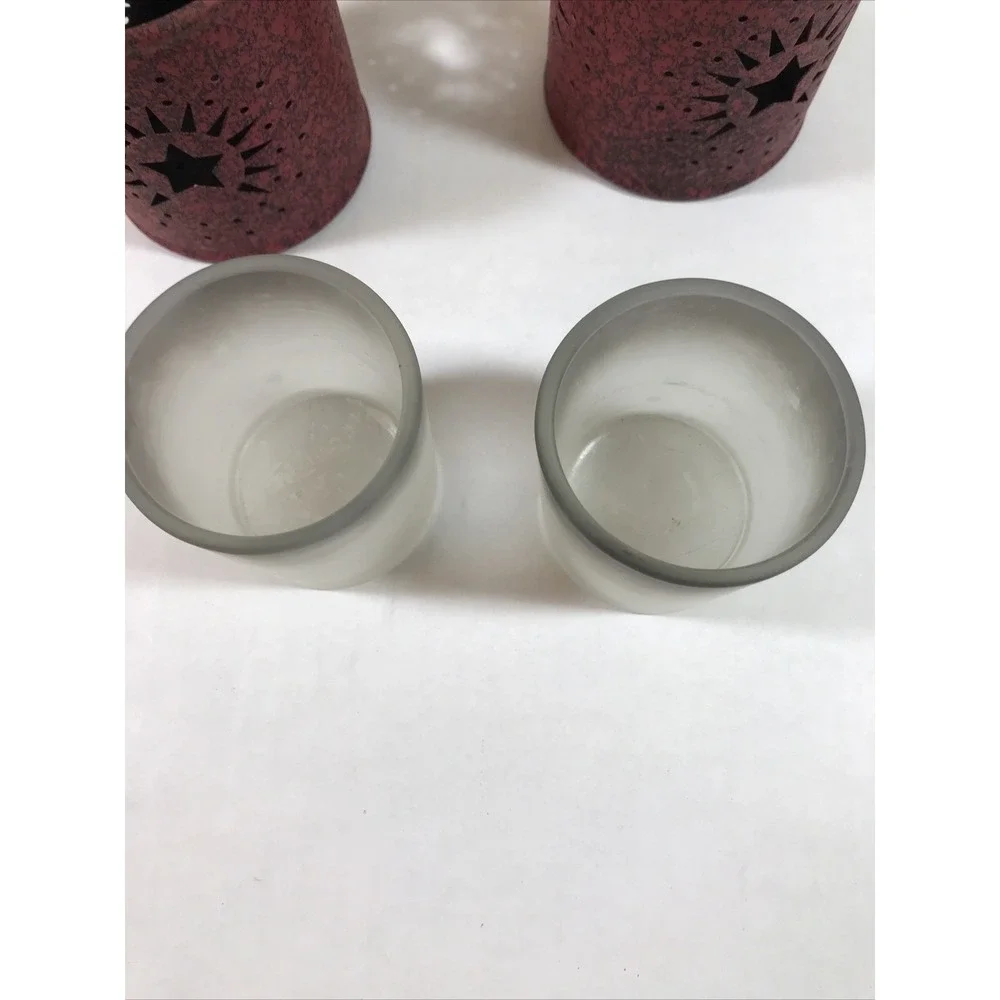 Partylite Early American Look Candle Holders Set Red - Picture 4 of 8